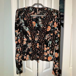 See through cropped blouse